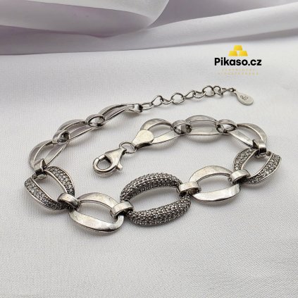 15642 stribrny naramek damsky 10 55 g