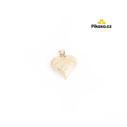 16669 zlaty privesek unisex 1 98 g srdce