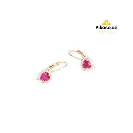 16795 zlate nausnice detske 1 57 g srdce