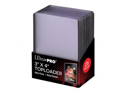 Ultra Pro 3 x 4 Inch Black Border Toploader 25 Pack
