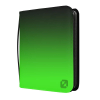 EVO 3909 toploader binder 3x3 neon green