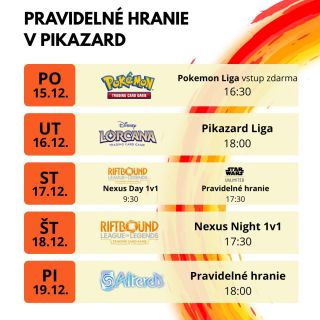 Máš chuť sa zahrať? Príď k nám do Pikazardu. Časy uvádzajú začiatok, ak chceš mať plnohodnotný zážitok tak odporúčame...