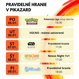 Máš chuť sa zahrať? Príď k nám do Pikazardu. Časy uvádzajú začiatok, ak chceš mať plnohodnotný zážitok tak odporúčame...