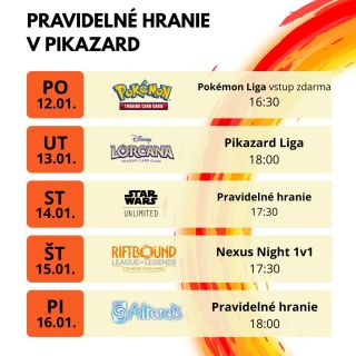 Máš chuť sa zahrať? Príď k nám do Pikazardu. Časy uvádzajú začiatok, ak chceš mať plnohodnotný zážitok tak odporúčame...