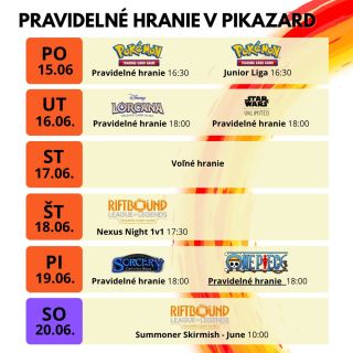 Máš chuť sa zahrať? Príď k nám do Pikazardu aj so svojimi priateľmi. Časy uvádzajú začiatok, ak chceš mať plnohodnotný...