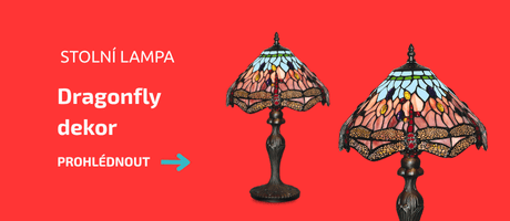 Lampička Tiffany Dragonfly