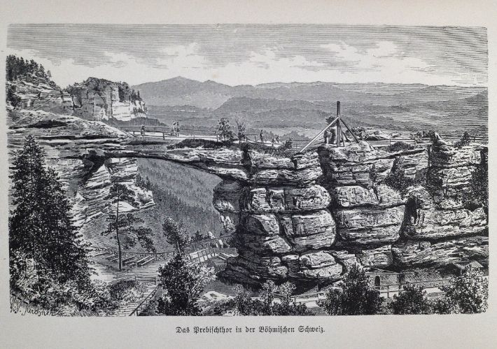 Pravčická brána - vyobrazení z konce 19. století