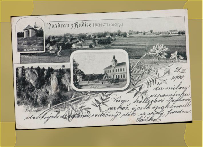 Pohled odeslaný Hugo V. Sánkou