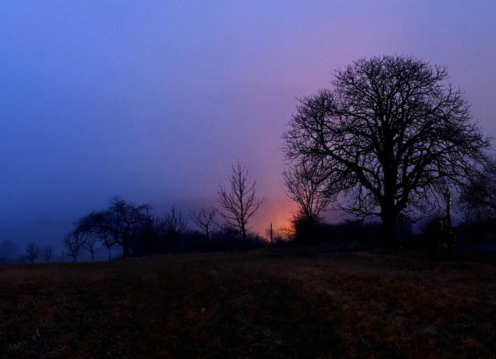 Dlouhé noční expozice krajiny