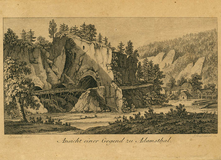 Jeskyně Jáchymka na staré rytině