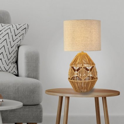 Stolní lampa z ratanu přírodní materiál vzhled obchod svitidla pikomal na stolek