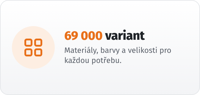 69 000 variant cedulí v různých materiálech, barvách a velikostech