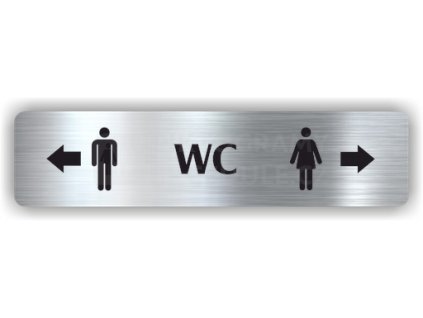 Piktogram - WC MUŽI DOPRAVA , ŽENY DO LEVA