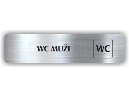Cedule wc muži – plast (piktogram)