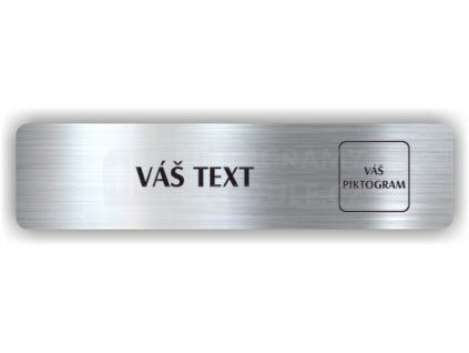 Cedule váš text doplňte – plast (piktogram)