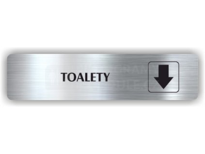 Piktogram - TOALETY ŠIPKA DOLŮ