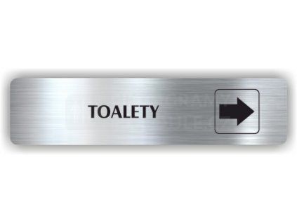 Cedule toalety šipka do prava – plast (piktogram)
