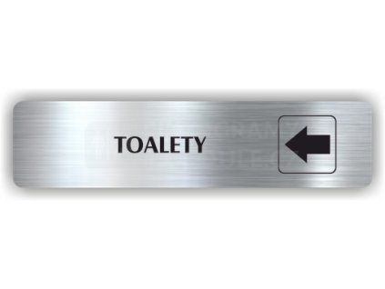 Cedule toalety šipka do leva – plast (piktogram)