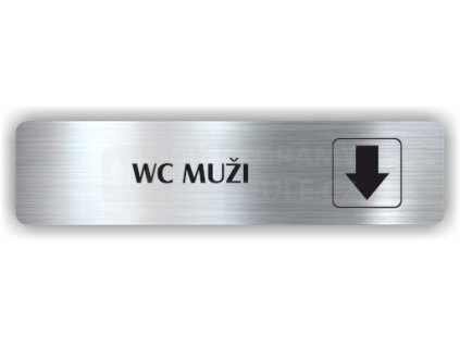 Piktogram - WC MUŽI ŠIPKA DOLŮ