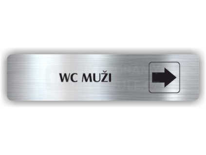 Piktogram - WC MUŽI ŠIPKA DO PRAVA