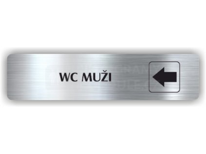 Piktogram - WC MUŽI ŠIPKA DO LEVA