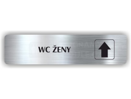 Piktogram - WC ŽENY ŠIPKA NAHORŮ