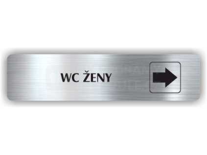 Piktogram - WC ŽENY ŠIPKA DO PRAVA