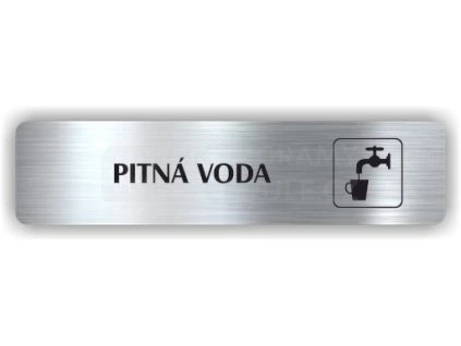 Cedule pitná voda – plast (piktogram)