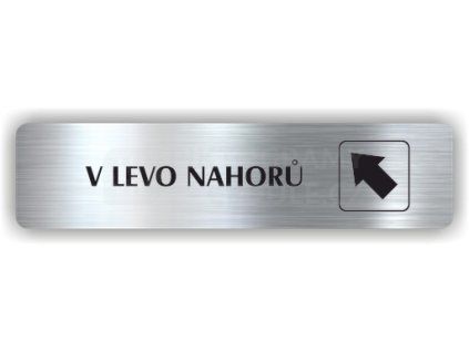 Cedule v levo nahorů – plast (piktogram)