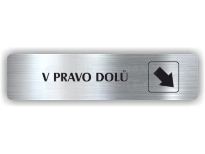 Piktogram - V PRAVO DOLŮ