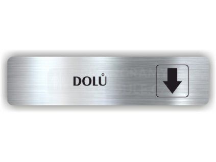 Cedule dolů – plast (piktogram)