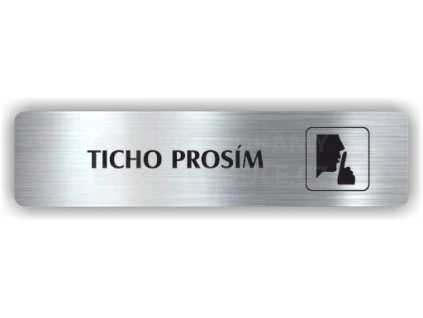 Cedule ticho prosím – plast (piktogram)