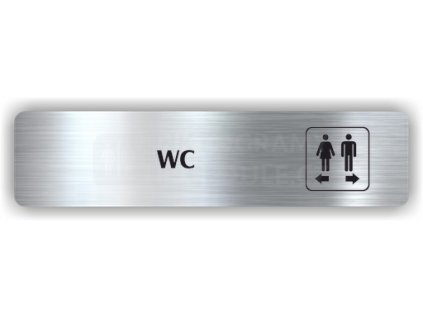 Piktogram - WC ŽENY DO LEVA MUŽI DO PRAVA