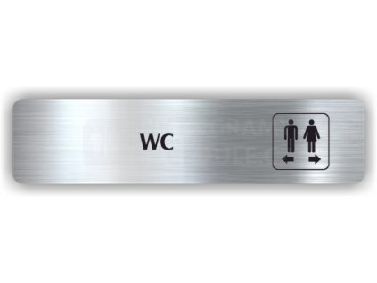 Piktogram - WC ŽENY DO PRAVA MUŽI DO LEVA