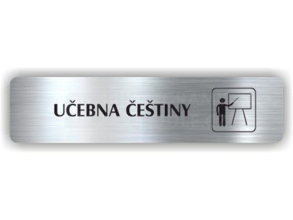 Cedule učebna češtiny – plast (piktogram)