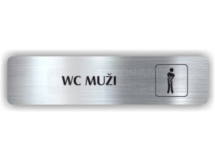 Cedule wc muži – plast (piktogram)
