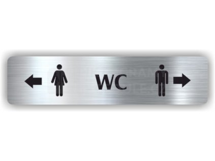 Piktogram - WC ŽENY DO LEVA MUŽI DO PRAVA