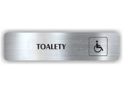 Cedule toalety vozíčkáři – plast (piktogram)