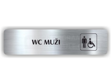 Piktogram - WC MUŽI A VOZÍČKÁŘI