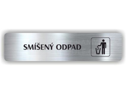 Cedule smíšený odpad – plast (piktogram)