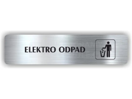 Cedule elektro odpad – plast (piktogram)