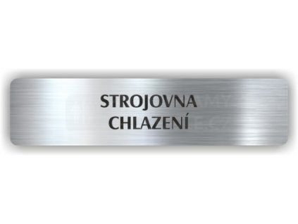Cedule strojovna chlazení – plast (piktogram)