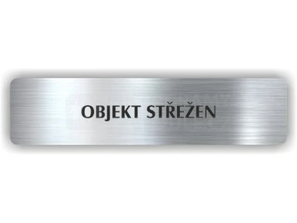 Cedule objekt střežen – plast (piktogram)