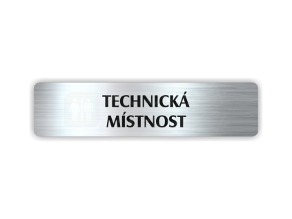Štítek na dveře technická místnost | Označení (obdélník)