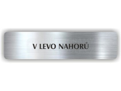 Cedule v levo nahorů – plast (piktogram)