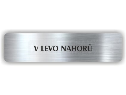 Piktogram - V LEVO NAHORŮ