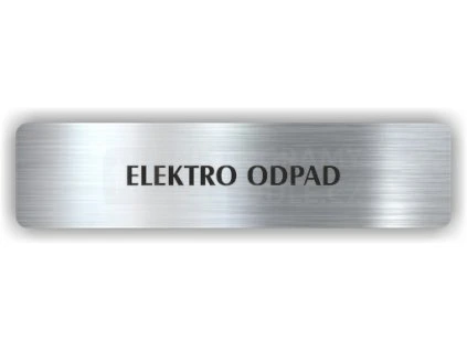 Cedule elektro odpad – plast (piktogram)