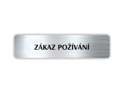 Cedule zákaz požívání – plast (piktogram)