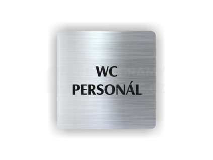 Cedule wc personál nápis | Piktogram (čtverec)