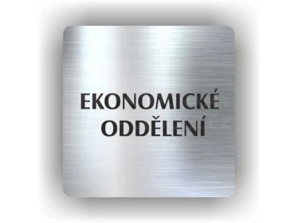 Cedule ekonomické oddělení – plast (piktogram)
